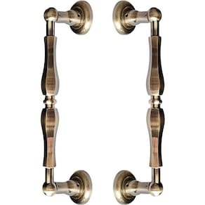 Puxador Duplo Europe Bronze Antigo 306Mm Porta Pivotante