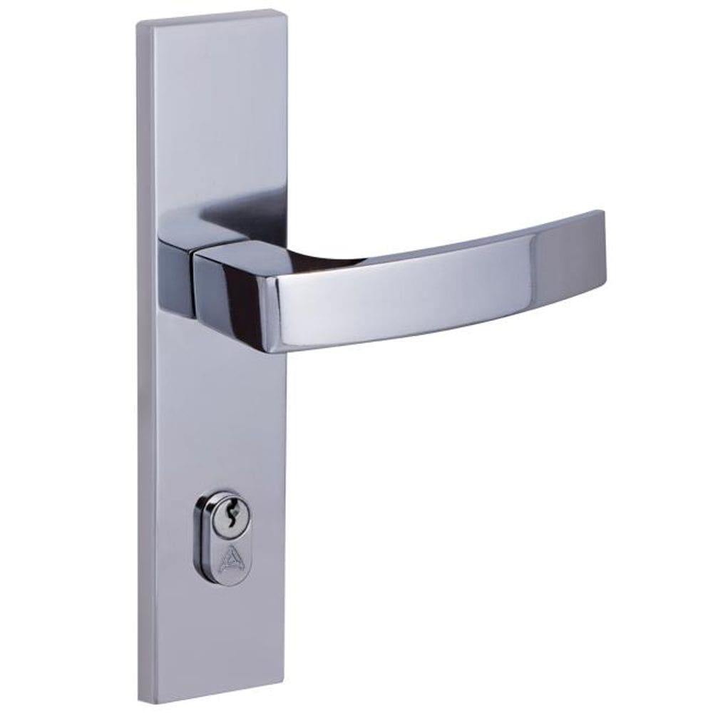 fechadura entrada quadratta curva espelho s40 cromado alianca