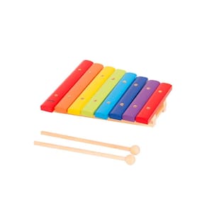 Xilofone Infantil 8 Teclas Madeira Colorido Kidzzo