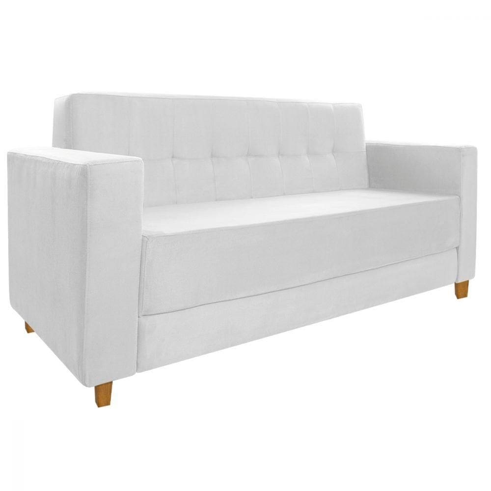 Sofá 2 Lugares Denver Suede Branco