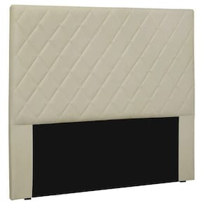 Cabeceira Estofada Box Casal Queen Size Esmeralda 160cm Bege