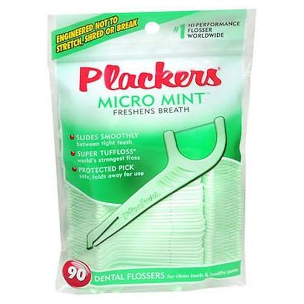 Plackers Micro Mint Dental Flossers 90 Cada por Plackers