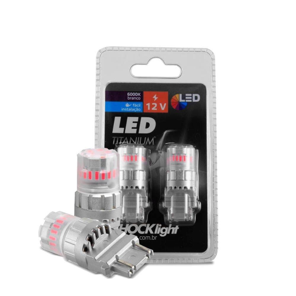 Par Lâmpada Led Vermelha T25 23 SMD4014 3030 3157 2 Polo