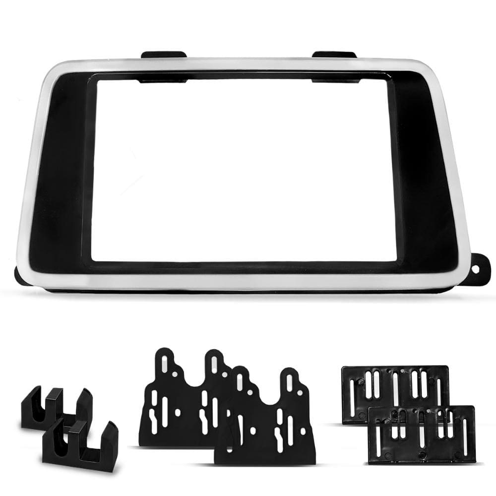 Moldura 7 Polegadas Nissan Versa 21 23 Black Piano Fr Prata