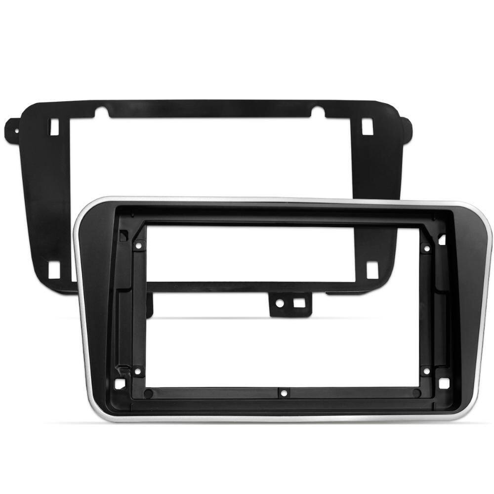 Moldura Nissan Kicks 2017 2022 9 Polegadas Pto Friso Prata