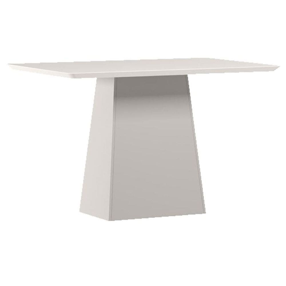 Mesa de Jantar 120 cm Barbara com Vidro Off White – New Ceval