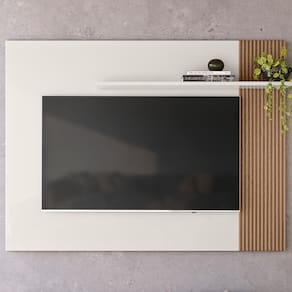 Painel Para Tv 40" 13936 Off White Cristal Ripado Madeira Dm