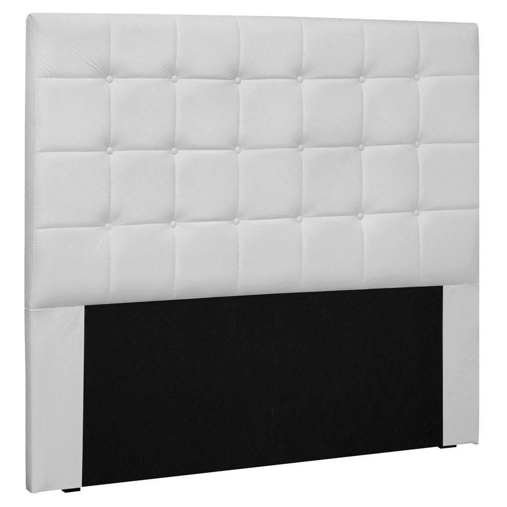 Cabeceira Estofada Cama Box Casal King Size 195cm Branco