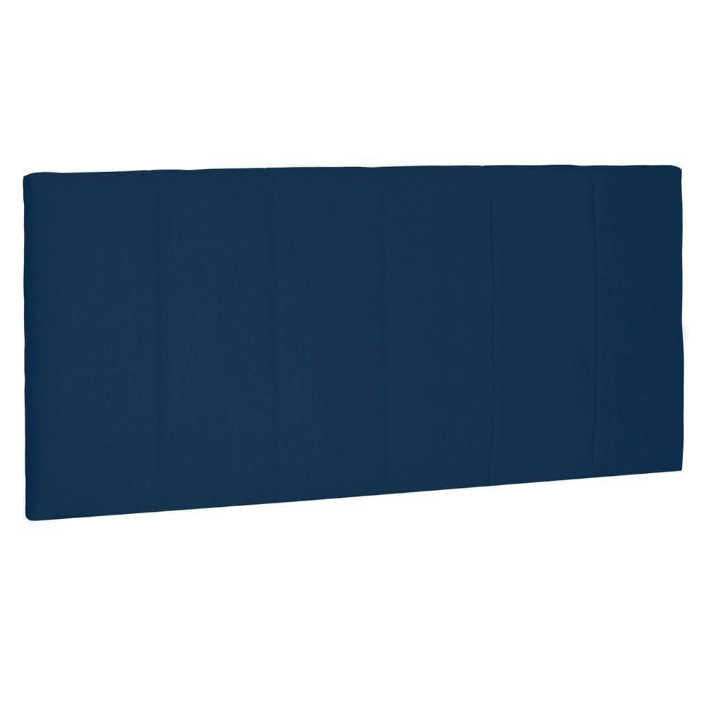 Cabeceira Estofada Box Casal Queen 160cm Azul Marinho