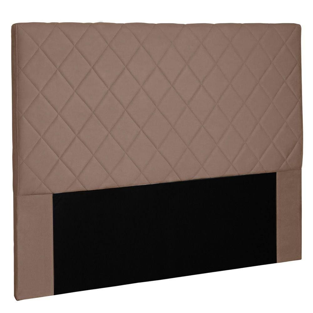Cabeceira Estofada Box Casal King Size Esmeralda 195cm Caramelo
