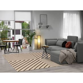 Tapete 100x150cm Lyre Supreme Tapetes São Carlos Chevron Cinza