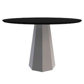 Mesa Jantar 4 Lugares 1,20m Vidro Off White Preto New Ceval