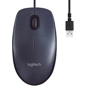 Mouse Com Fio Usb 1000Dpi Cor Preto E Cinza M90 Logitech