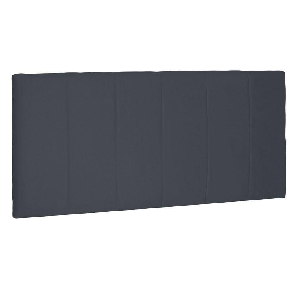Cabeceira Painel Estofada Box Casal Ravenna 140cm Cinza