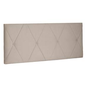 Cabeceira Painel Estofada Box Casal King 195cm Suede Bege