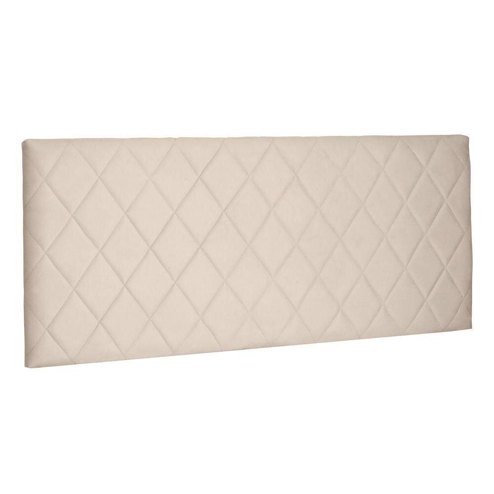 Cabeceira Painel Estofada Box Casal Esmeralda 140cm Bege