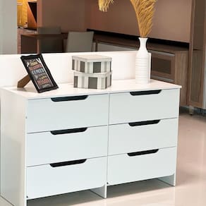 Cômoda 6 Gavetas Mdp/mdf Dm-244 Branco