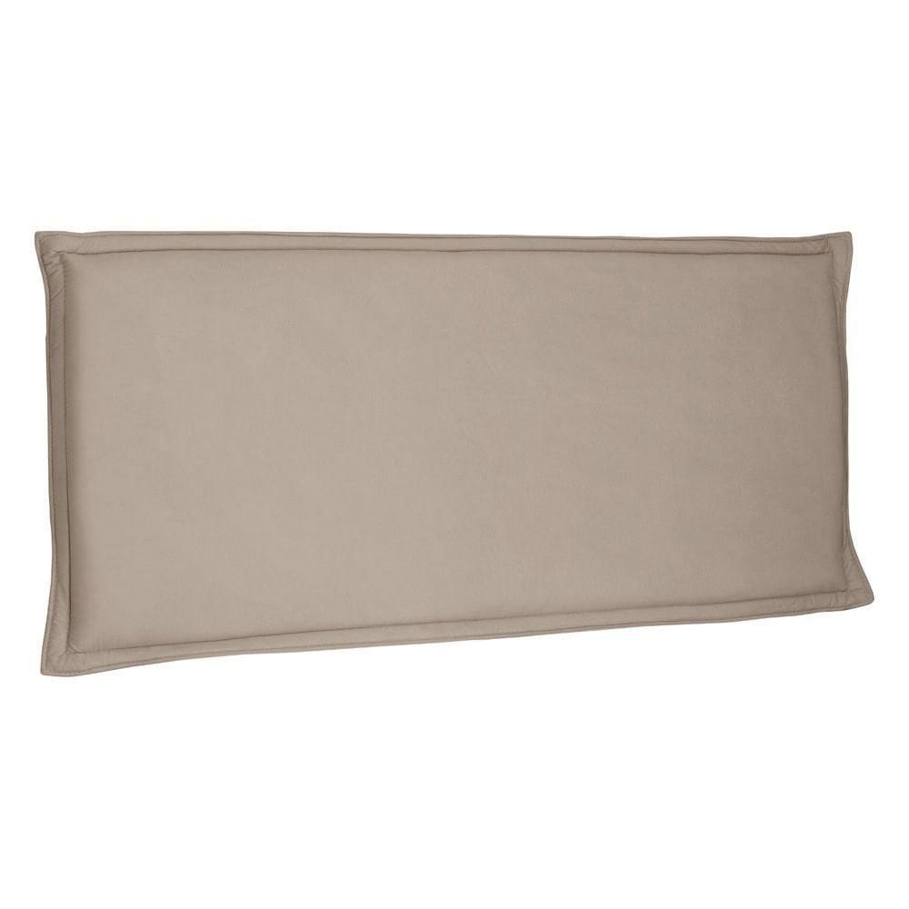 Cabeceira Painel Estofada Box Casal Veneza 140cm Suede Bege