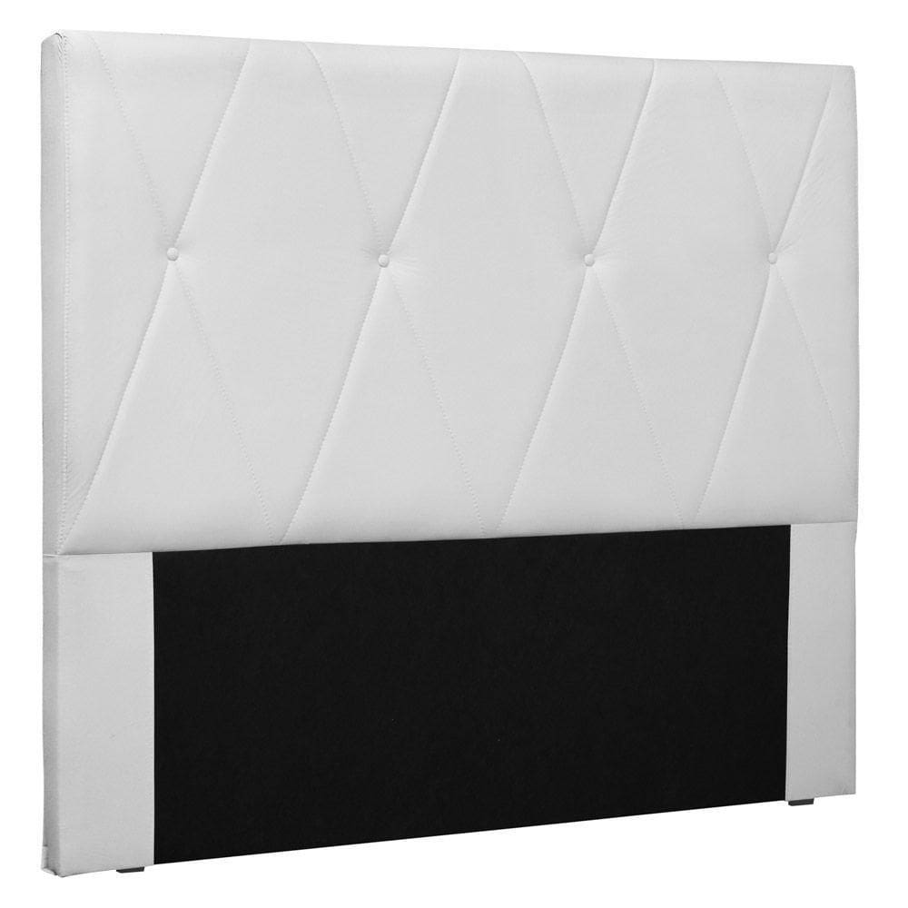 Cabeceira Estofada Cama Box Casal King Size 195cm Branco