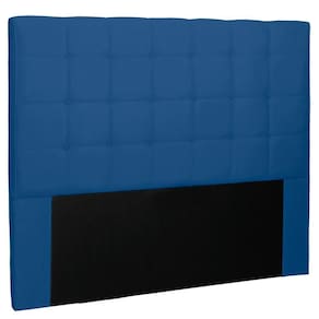 Cabeceira Estofada Box Queen Size 160cm Suede Azul Marinho