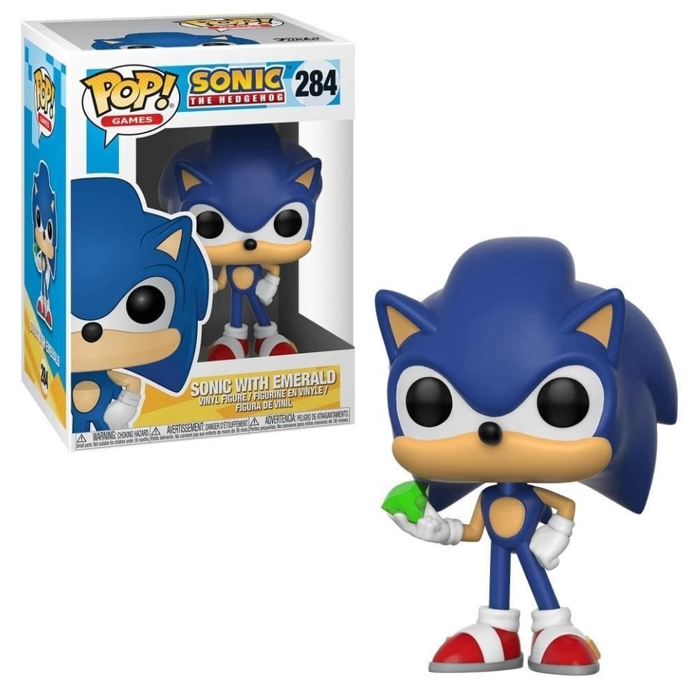 Boneco Funko Pop Sonic The Hedgehog - Sonic With Emerald