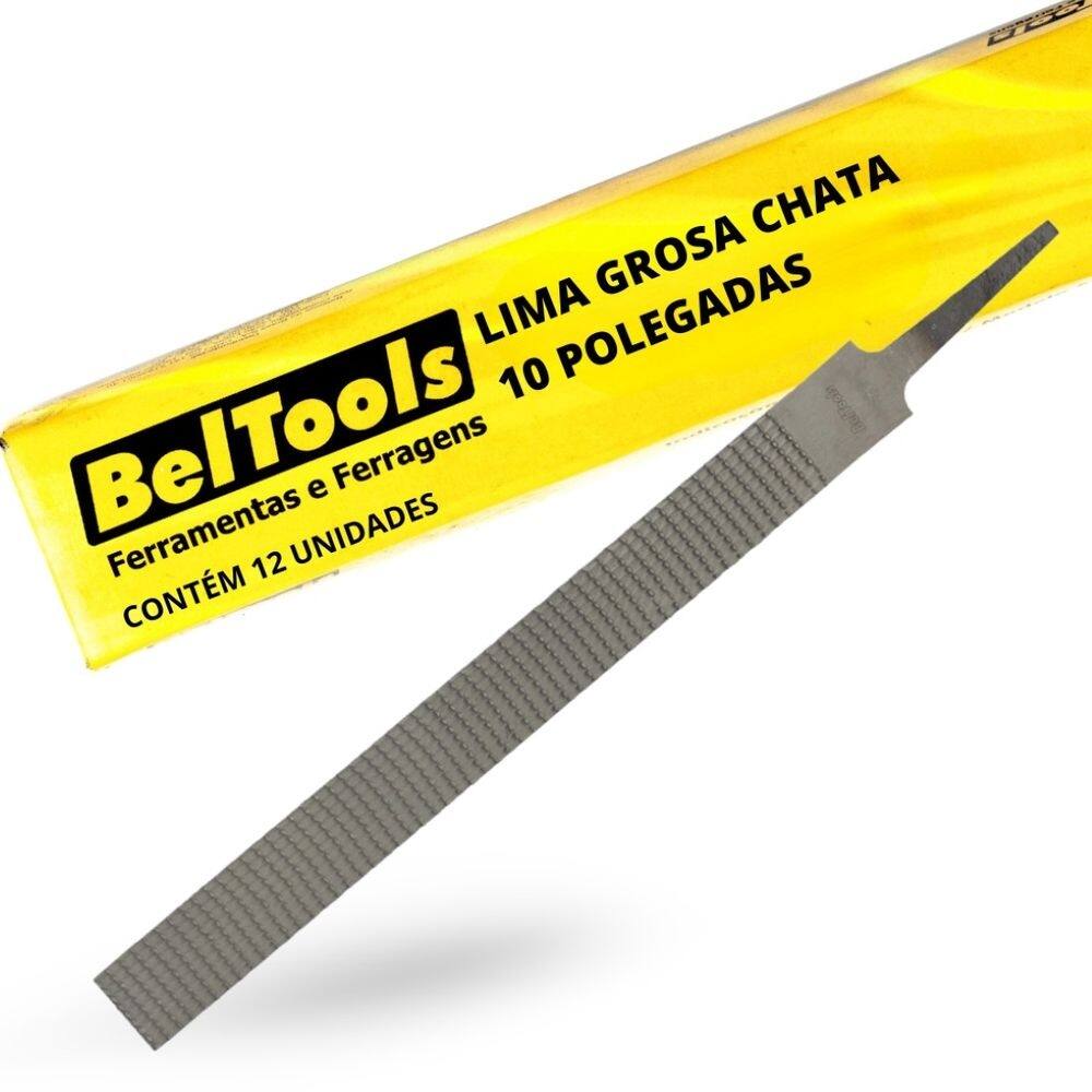 Kit C/ 12 Lima Grosa Chata 10 Pol Beltools