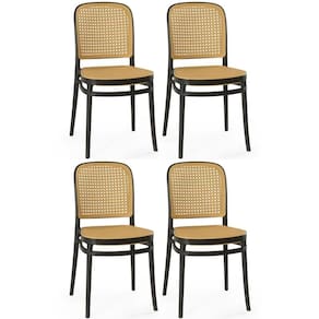 Kit 4 Cadeiras De Jantar Roma Para Sala E Cozinha - Preto