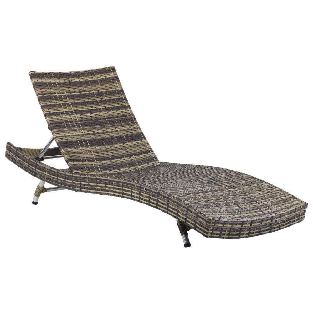Espreguiçadeira Bona Em Alumínio Jardim Trama Capuccino