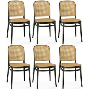 Kit 6 Cadeiras De Jantar Roma Para Sala E Cozinha - Preto