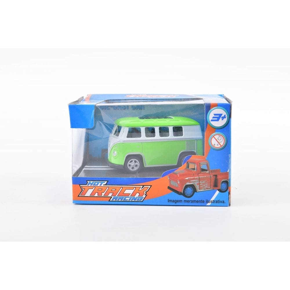 Veiculo de Metal Pequeno - Hot Track Racing - Kombi Verde TERRACO