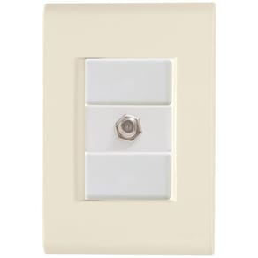 Cj Tomada Conexão Tv Sat Coaxial Liz Bege Tramontina Completo Pronto Tramontina