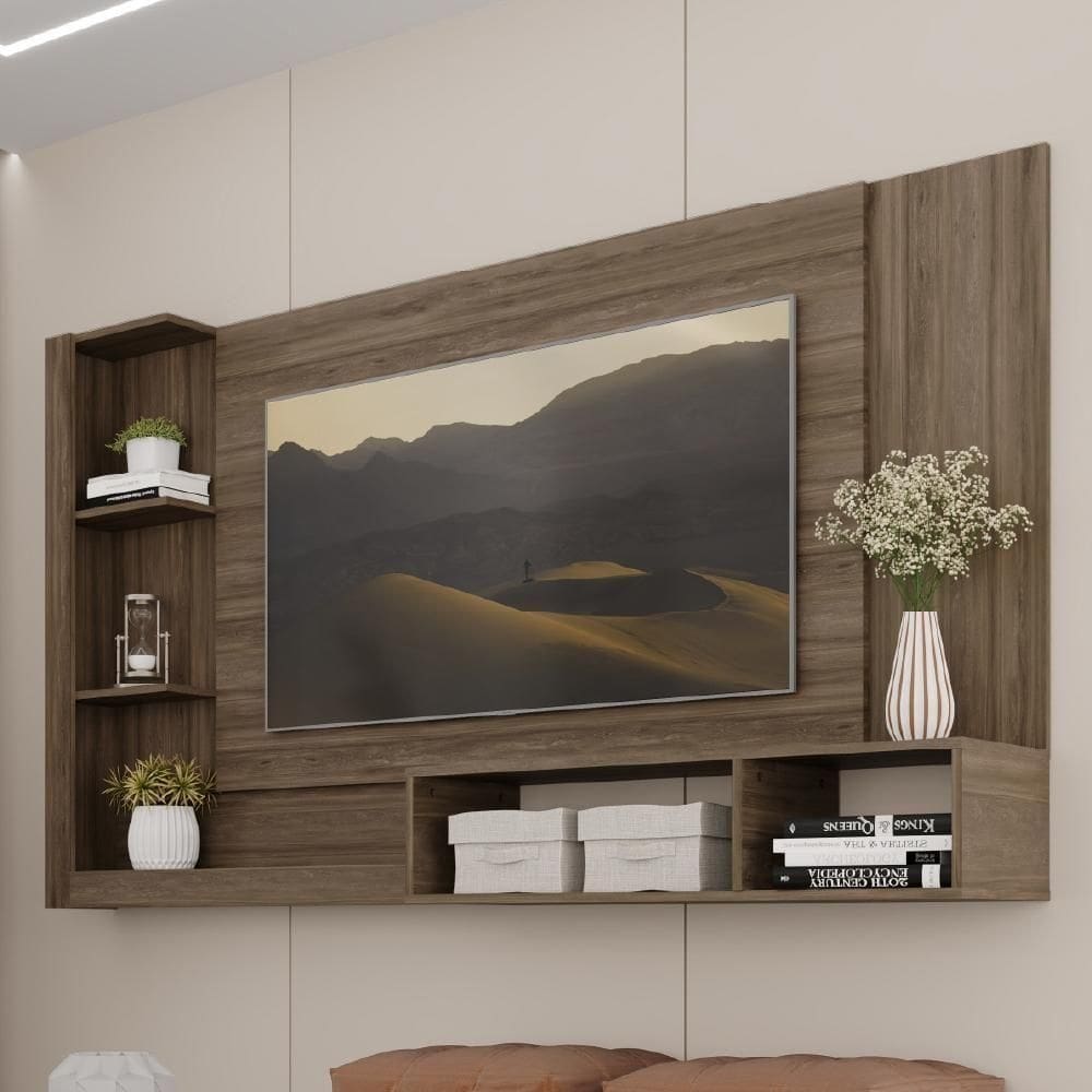 Painel Ganges P/ Tv Até 60 Polegadas Com Nicho E Prateleira - Legno Legno