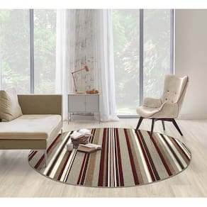 Tapete Redondo 190cm Metropole Tapetes São Carlos Listra
