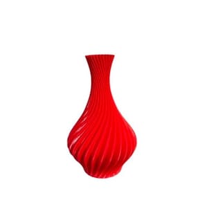 Vaso Plantas Modelo Espiral Vermelho- Jarro Decoração 12Cm