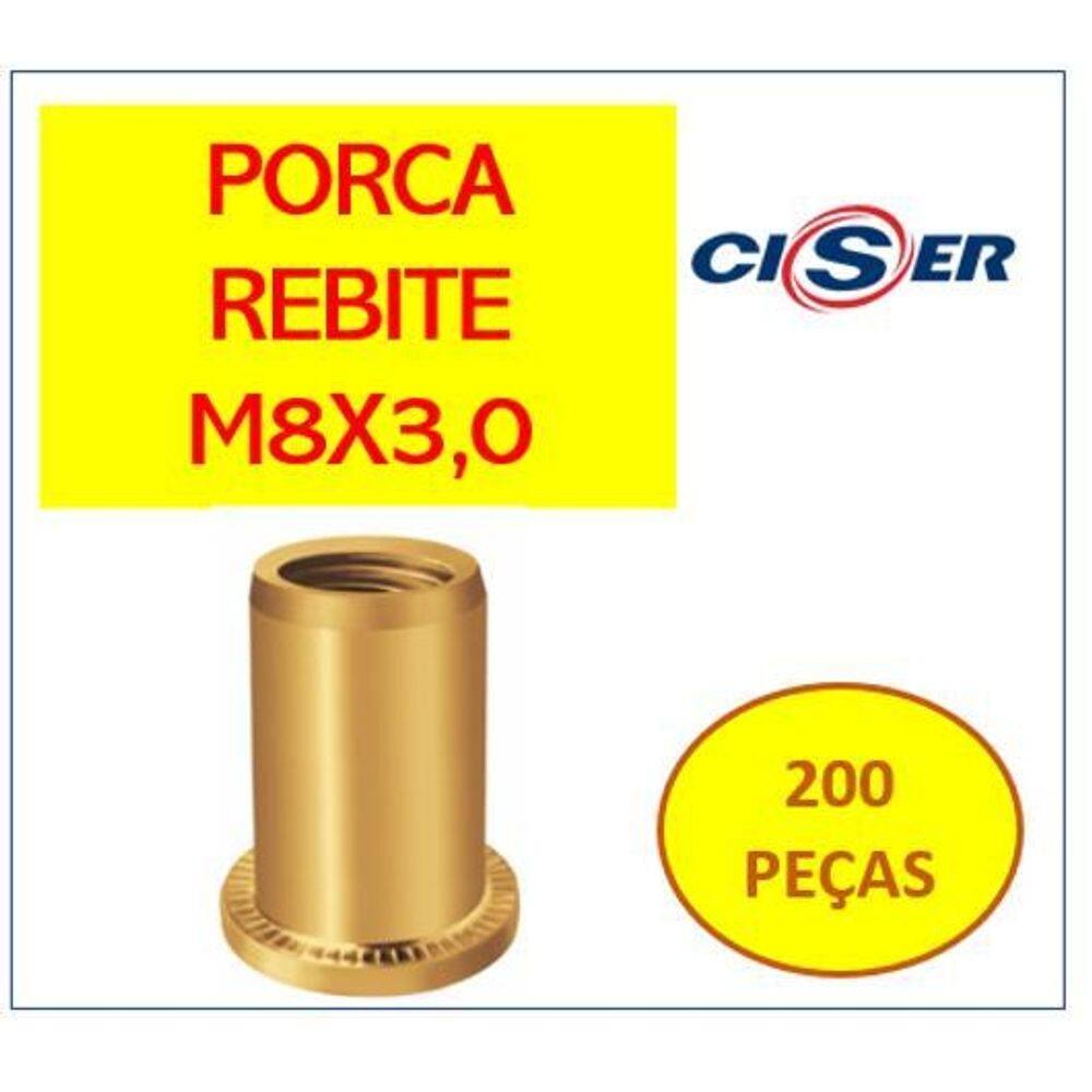 Rebite Com Rosca Interna Porca Rebite 3,0 H 17 M8 Com 200