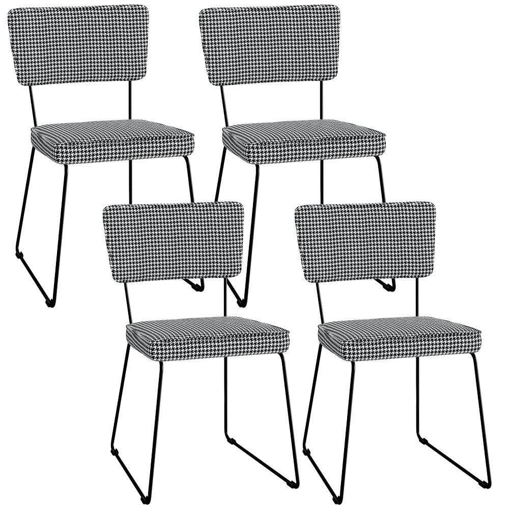 Kit 04 Cadeiras De Jantar Allana L02 Pied Poule