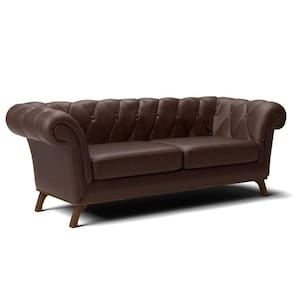 Sofá 3 Lugares Império 210 Cm Corano Marrom C-34