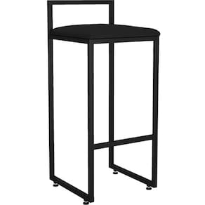Banqueta Alta Cozinha Hanna L02 Preto Corano Preto