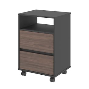 Mesa De Cabeceira Com Rodízios Nadi Freijo Preto