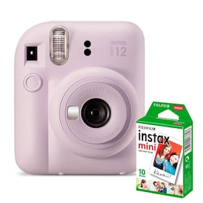 Kit Câmera Instax Mini 12 + Filme De 10 Poses - Lilas Candy [F118]