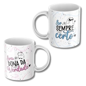 Kit Com 2 Caneca Dia dos Namorados Sr. e Sra Dona da Verdade