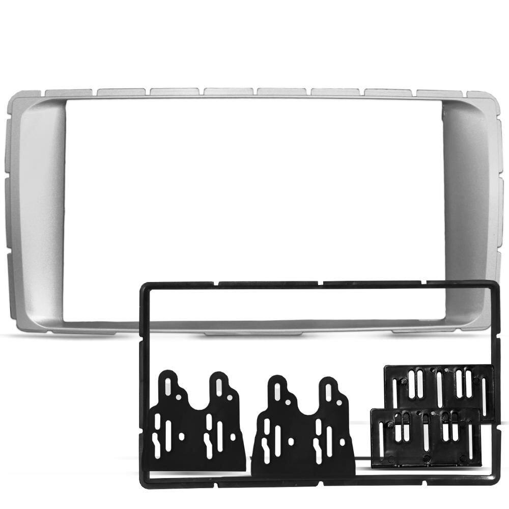 Moldura 2 Din Hilux SRV 12 15 Prata Padrão Japonês e Chinês