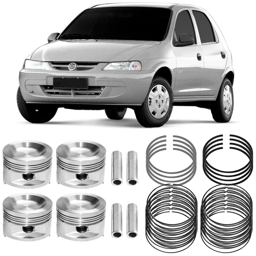 Kit Pistão Anel 0.50 Celta Classic Corsa 1.0 8V Gasolina