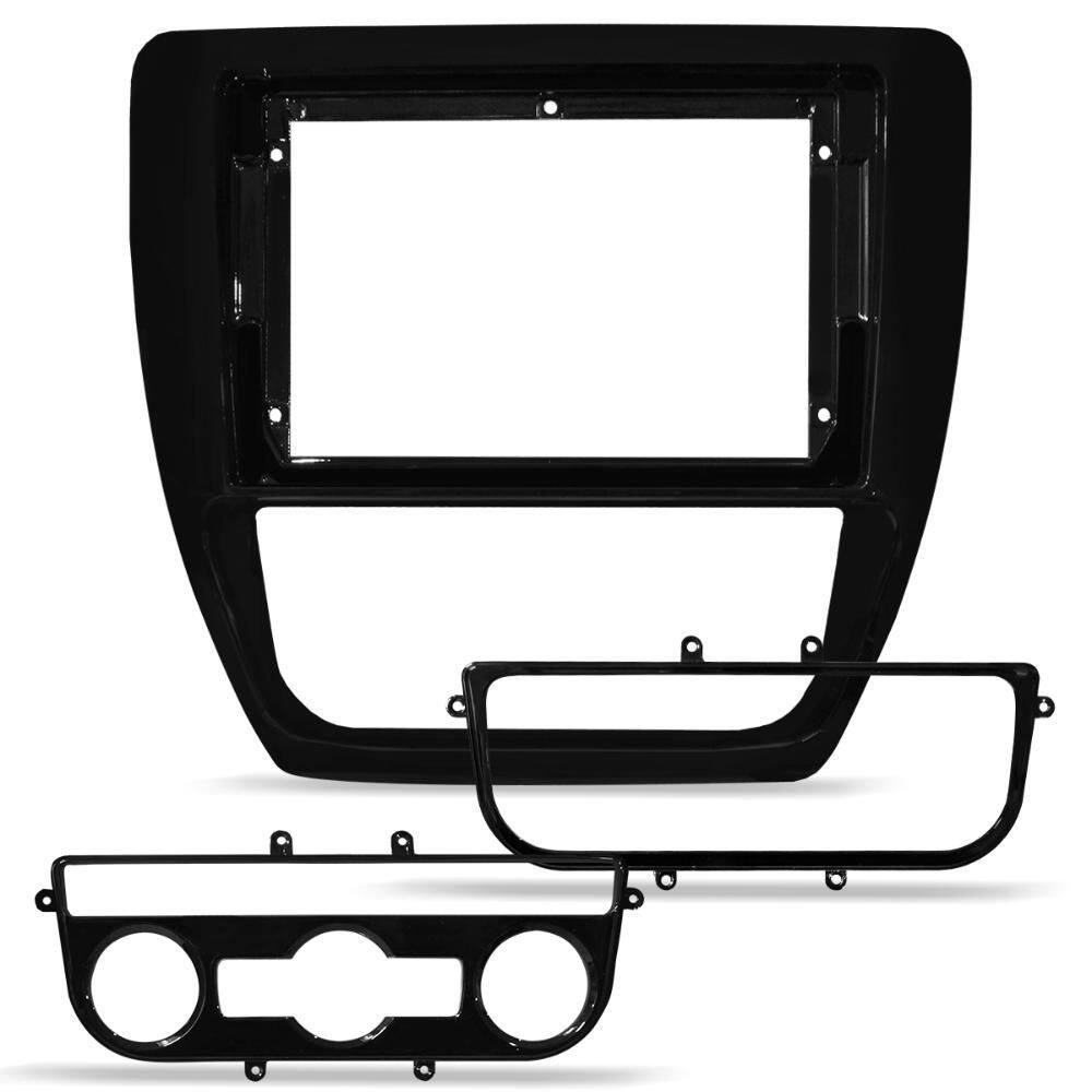 Moldura 9 Polegadas Volkswagen Jetta 2012 2018 Black Piano