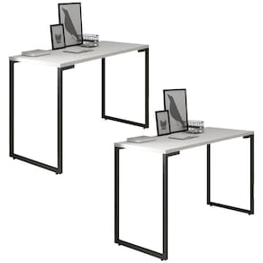Kit 2 Mesas para Computador Escrivaninha 120cm Branco