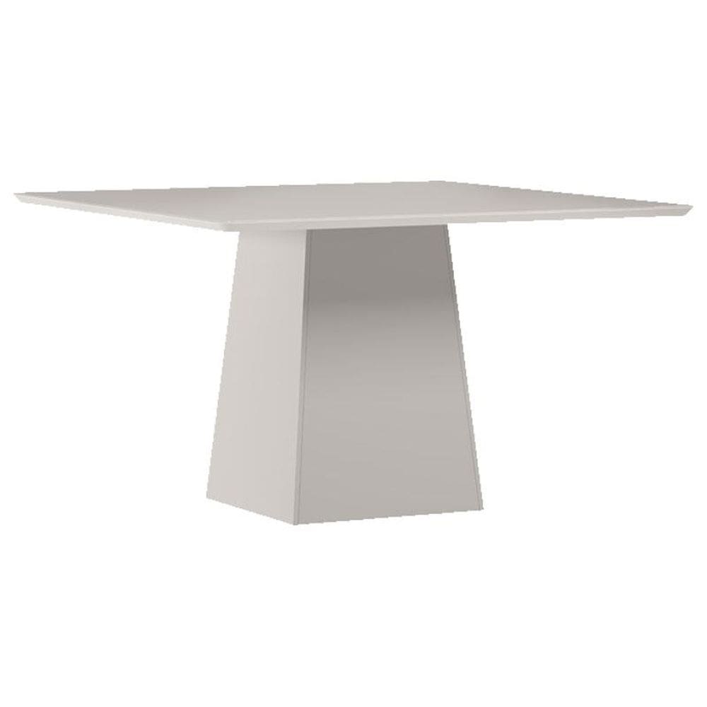 Mesa de Jantar 135x135 cm Barbara com Vidro Off White – New Ceval