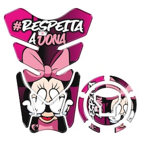 Kit Protetor Tanque Adesivo Moto Honda Acima 2018 Minnie Cor Rosa