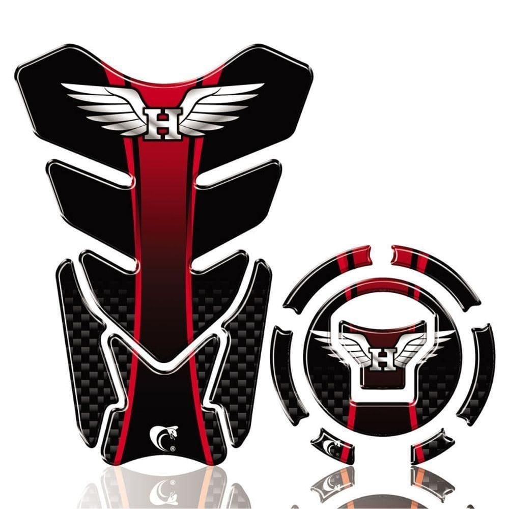 Kit Adesivo Protetor Tanque Adesivo Moto Honda Ano Acima 2018 Cor Vermelho