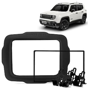 Moldura 2 Din Jeep Renegade 2015 2020 Pto Emborrachado