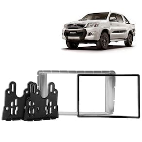 Moldura 2 Din Hilux SRV 12 15 Prata Padrão Japonês e Chinês